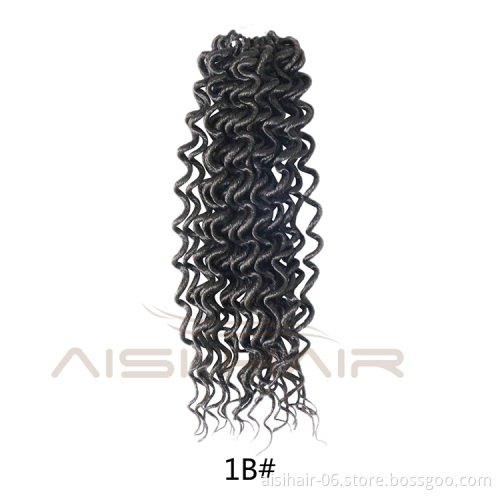 Aisi Hair Faux Locs Curly 18 Inch 24 Roots Afro Soft Crochet Braids Hair Extensions Bohemian Gypsy Locs Braids Hair